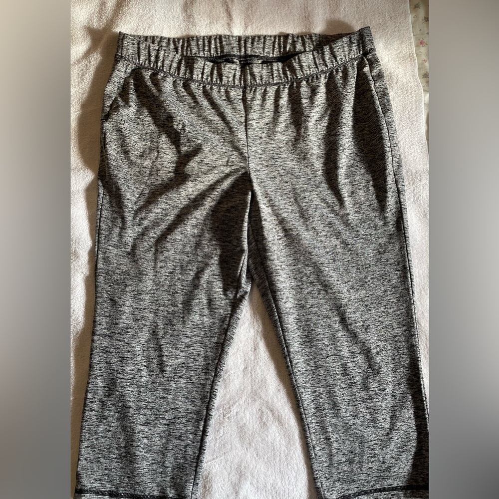 Lane Bryant Active Black and Grey crop active leggings